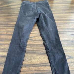 Black denim teen girl skinny jeans